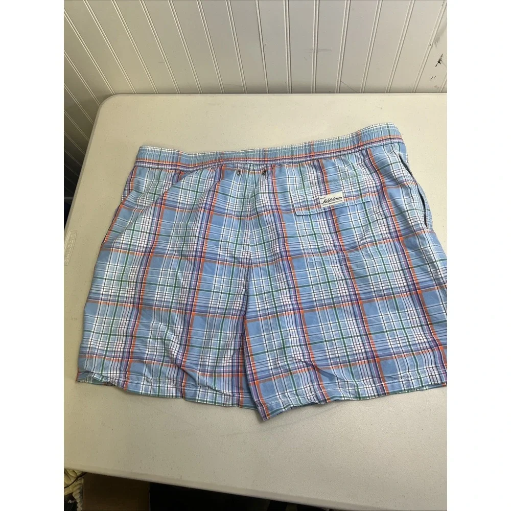 POLO Ralph Lauren Shorts Men's XXL Plaid Multicolor Swim Trunks Board Shorts 2XL